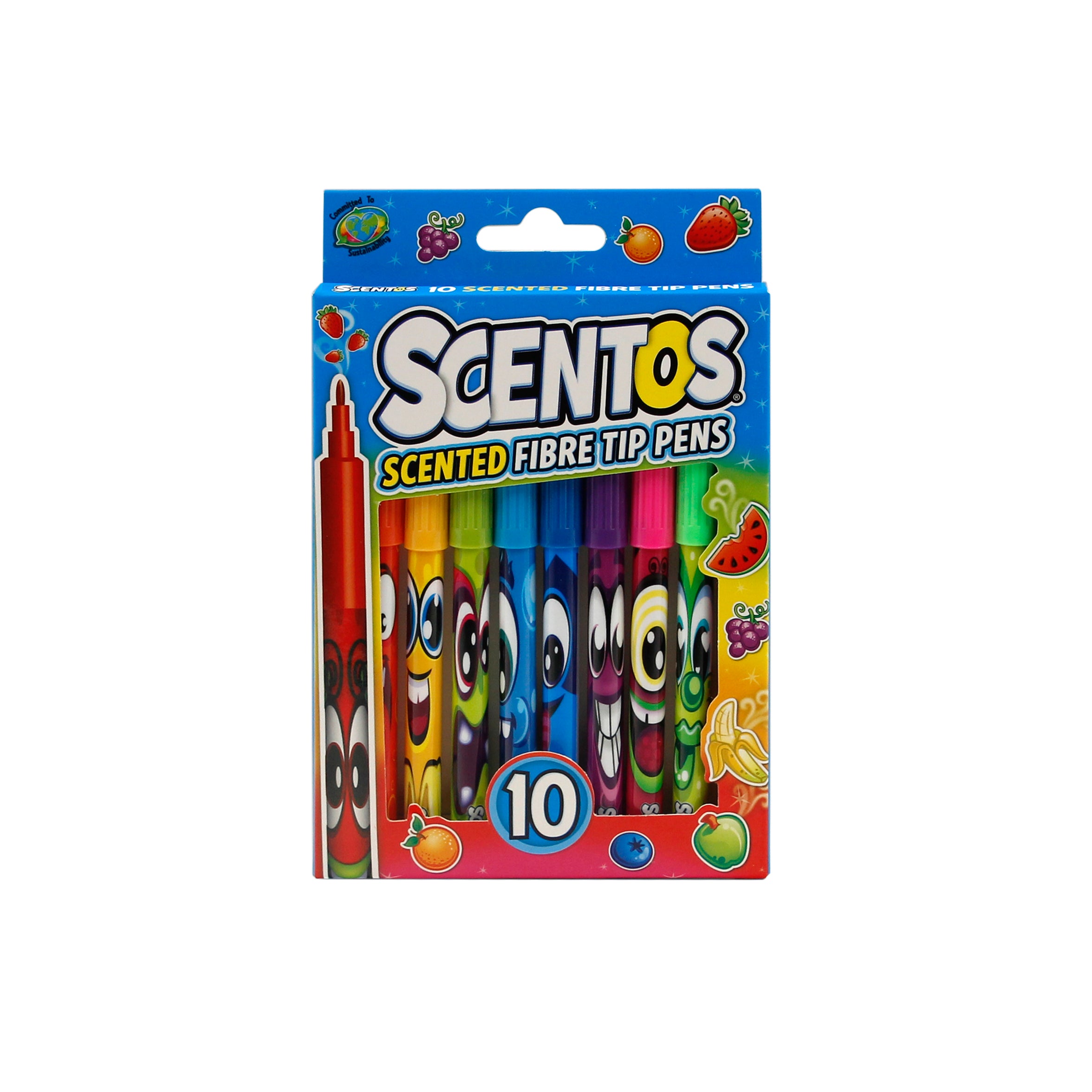 Fibre Tip Pens - pack of 10 Scentos