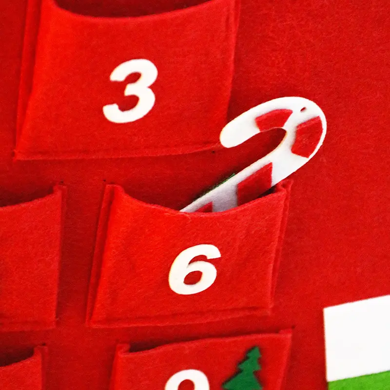 Santa's Daily Delights - 45" Felt Advent Calendar