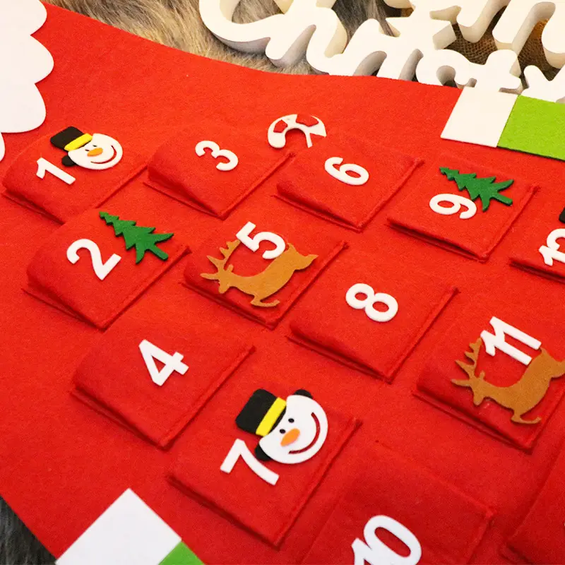 Santa's Daily Delights - 45" Felt Advent Calendar