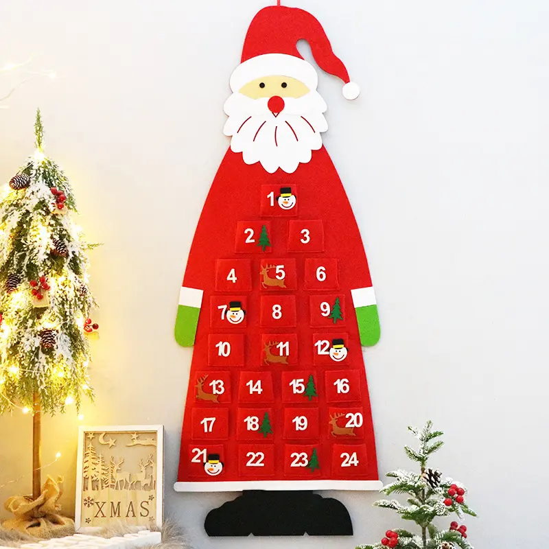 Santa's Daily Delights - 45" Felt Advent Calendar