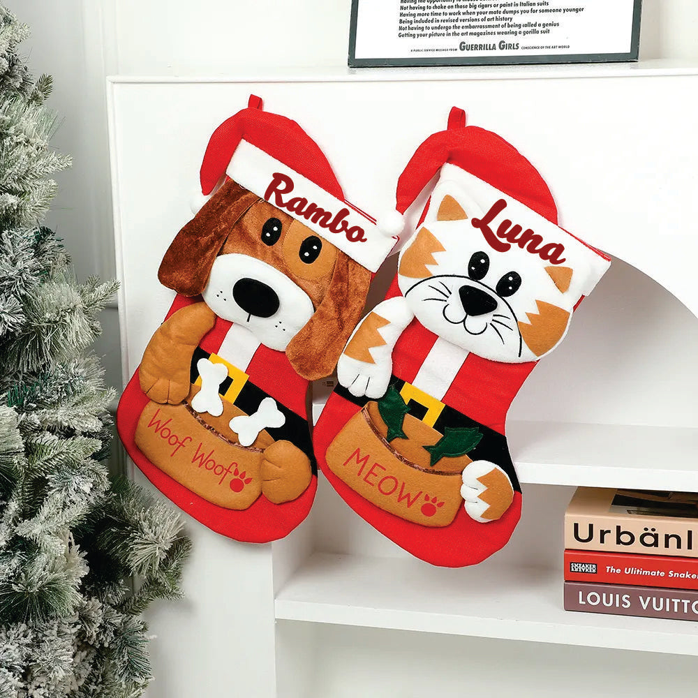 Pet Stocking - Set of 2 - Woof & Meow