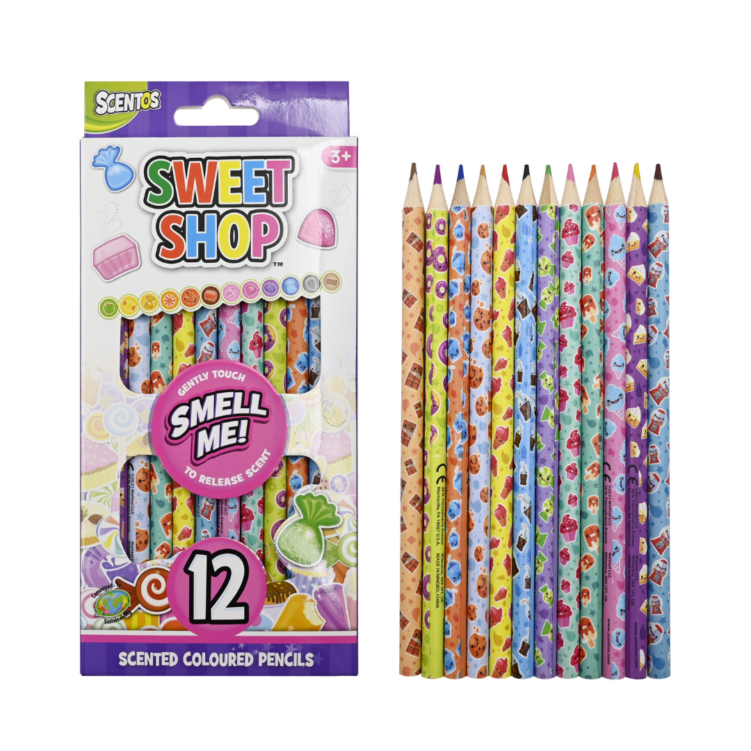 Sweet Shop Scented Colour Pencils, Pack of 12