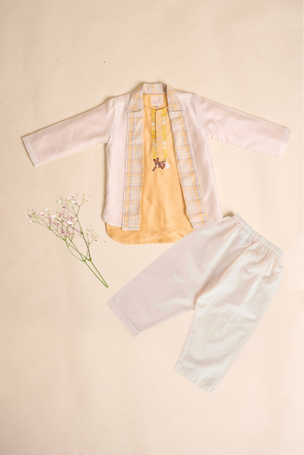 SUNSHINE KURTA PYJAMA JACKET SET