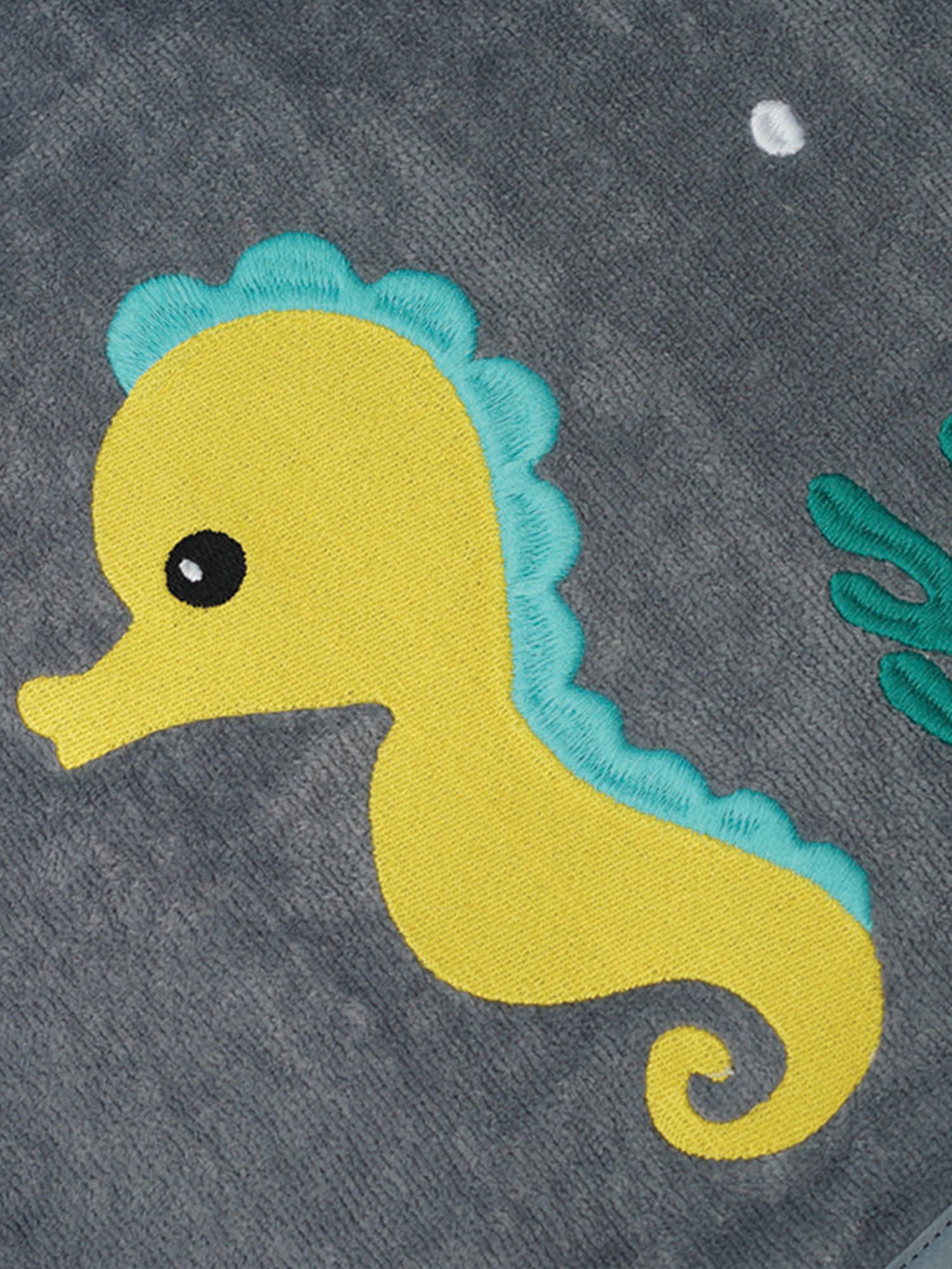 Seahorse - Organic Cotton Baby Bath Towel - Totdot