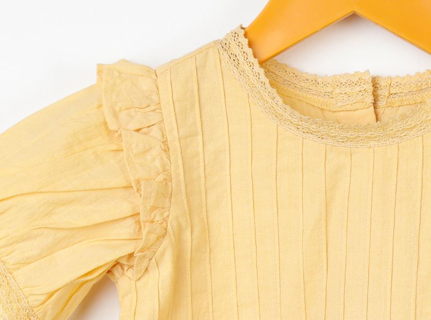 Vintage Ruffle - Yellow Top