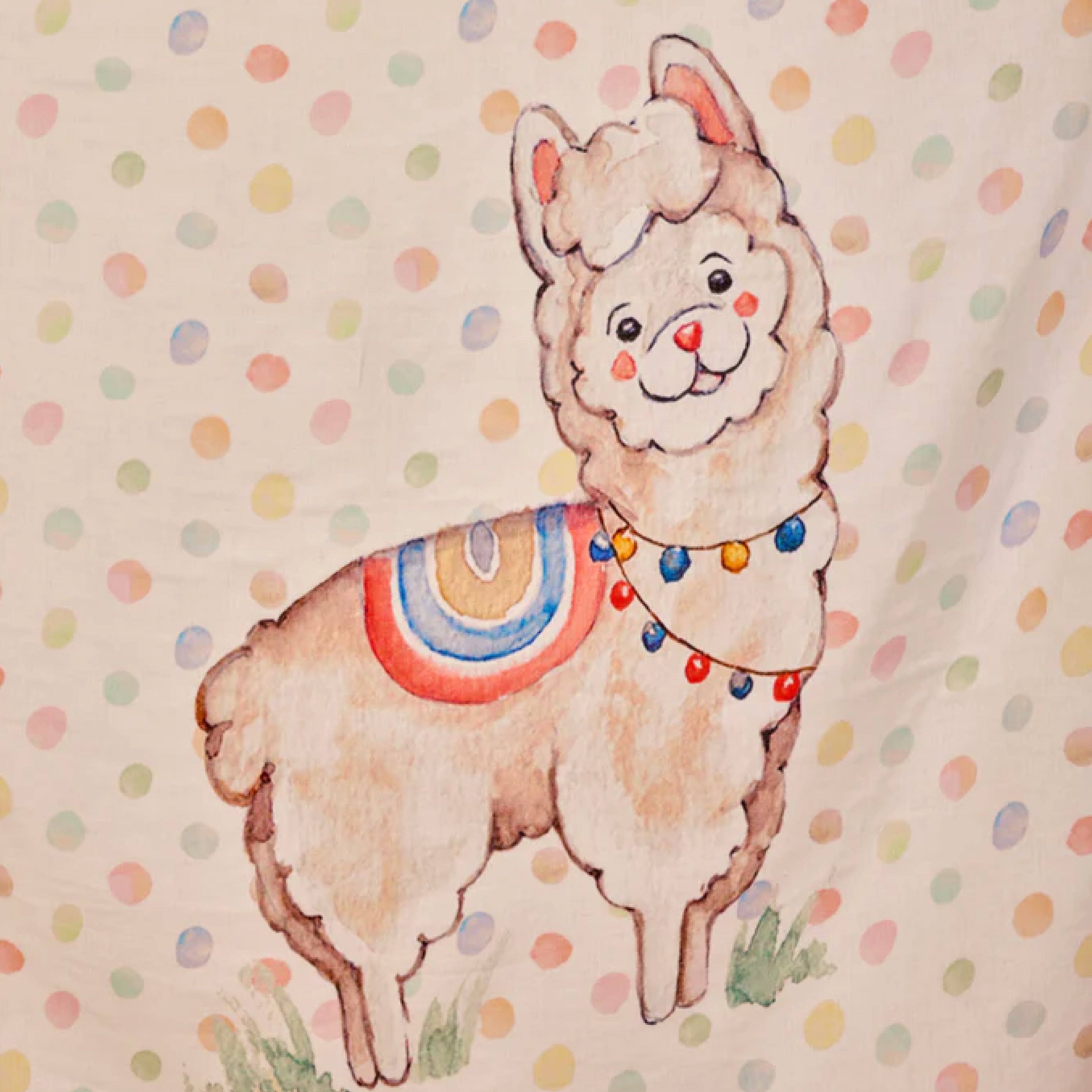 Ooh La Llama Light Muslin Blanket