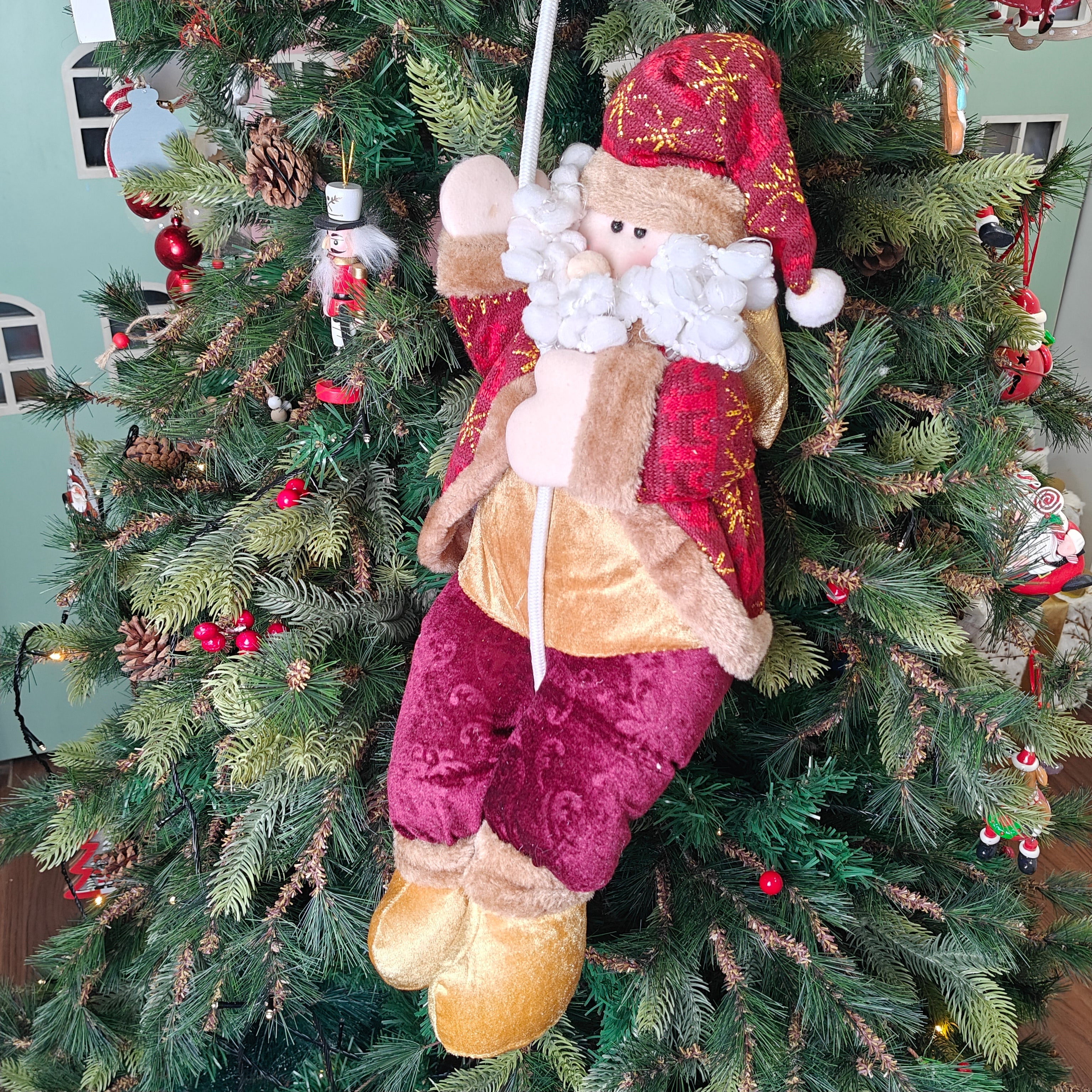 Royal Velvet Santa on a Tree