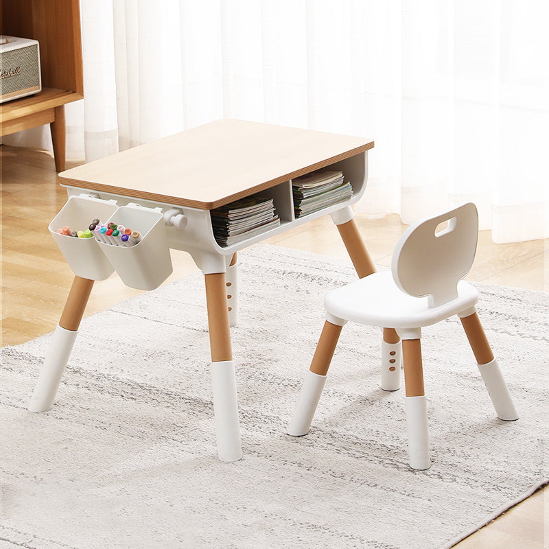 Multipurpose Study table with wooden top and 2 pen holders and 1 Chair