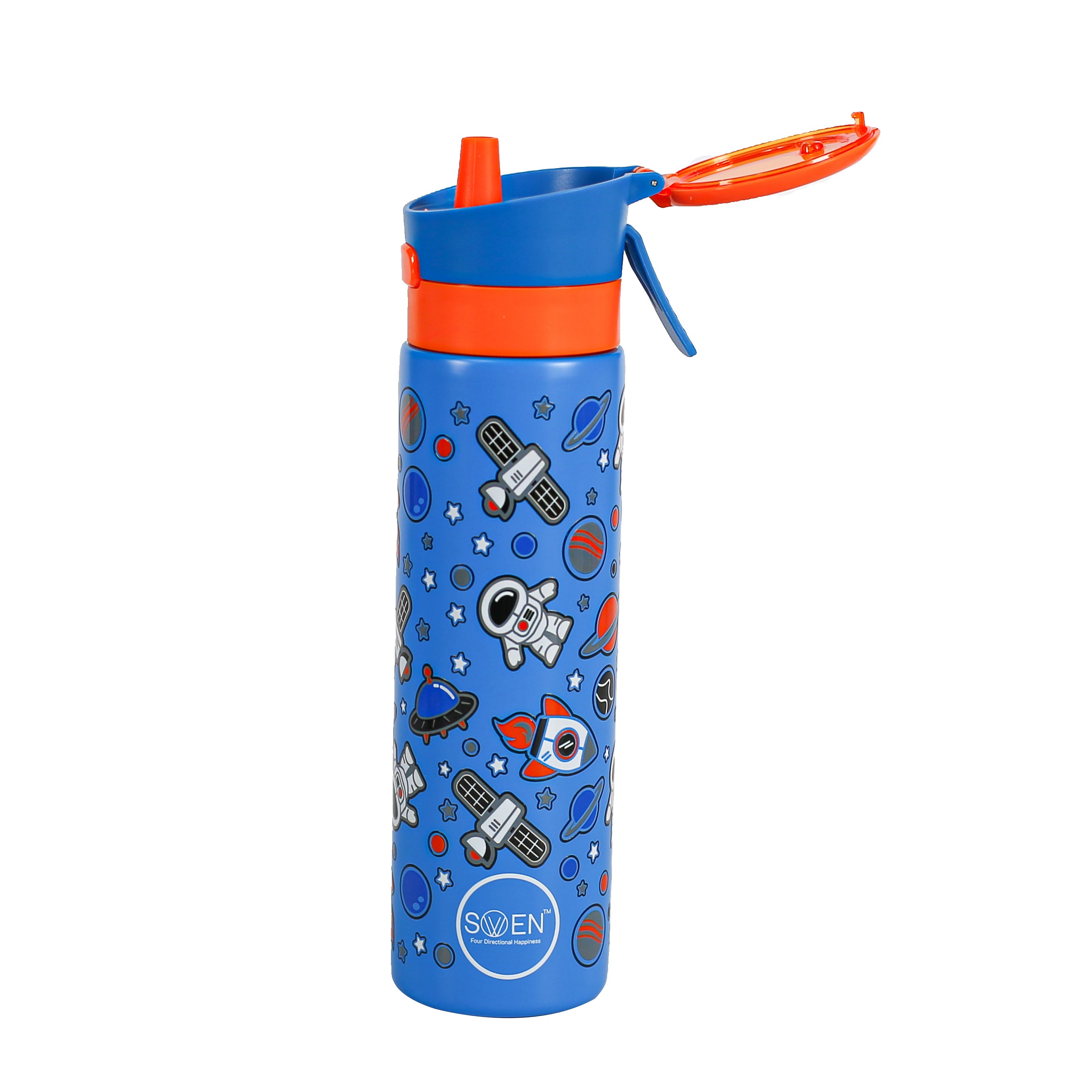 Insulated Stainless Steel Space Theme Mist Bottle -  Blue And Orange Color - 540Ml