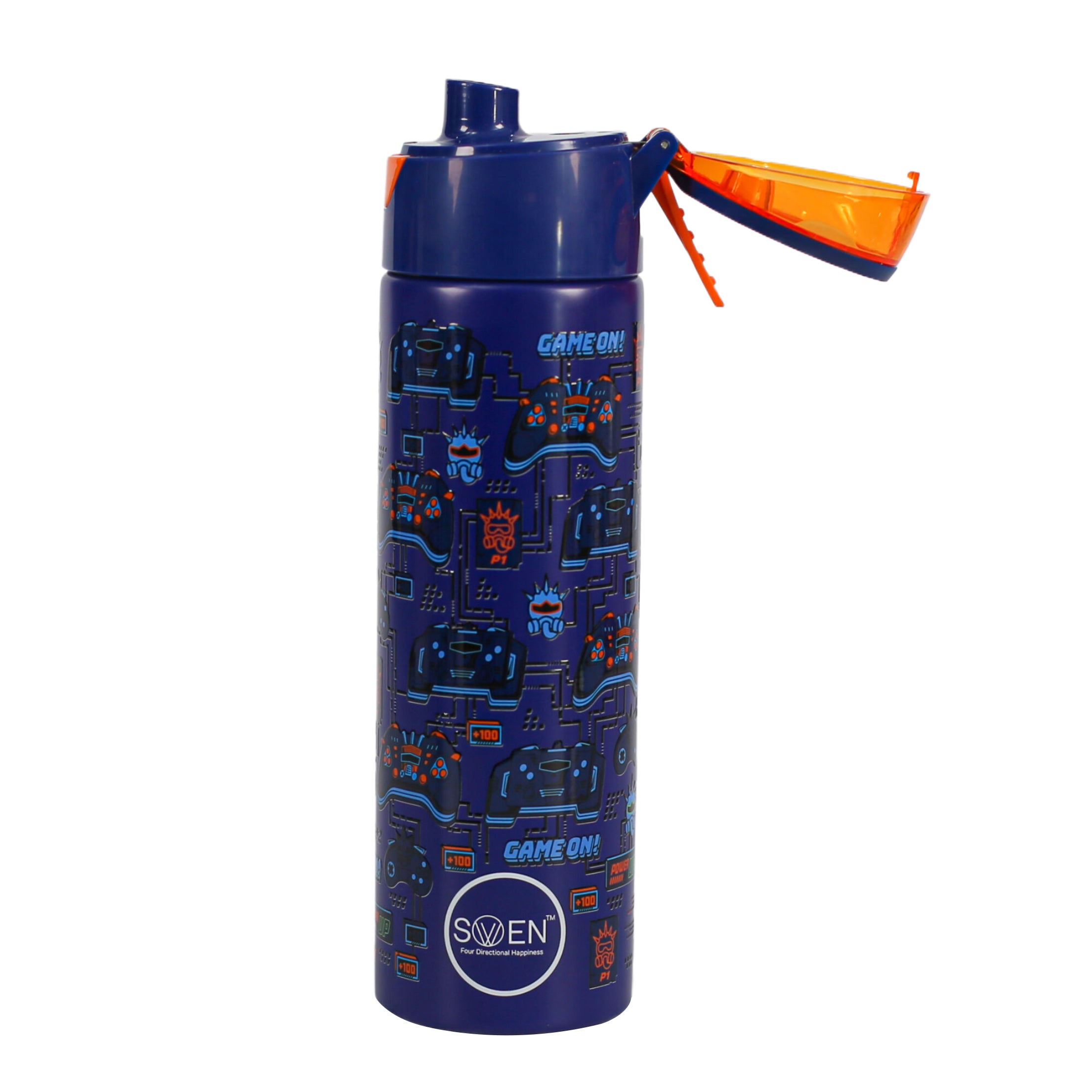 Insulated Stainless Steel Playstation Theme Mist Bottle -  Blue Color - 640Ml