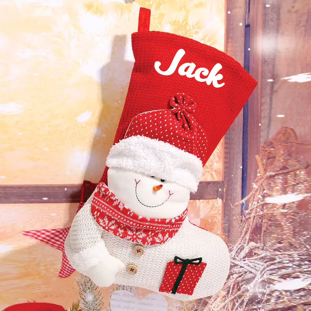 Crochet Cheer Stocking - Snowman