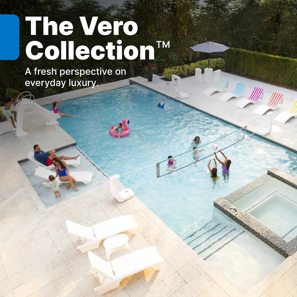 Vero Poolside Slide - White