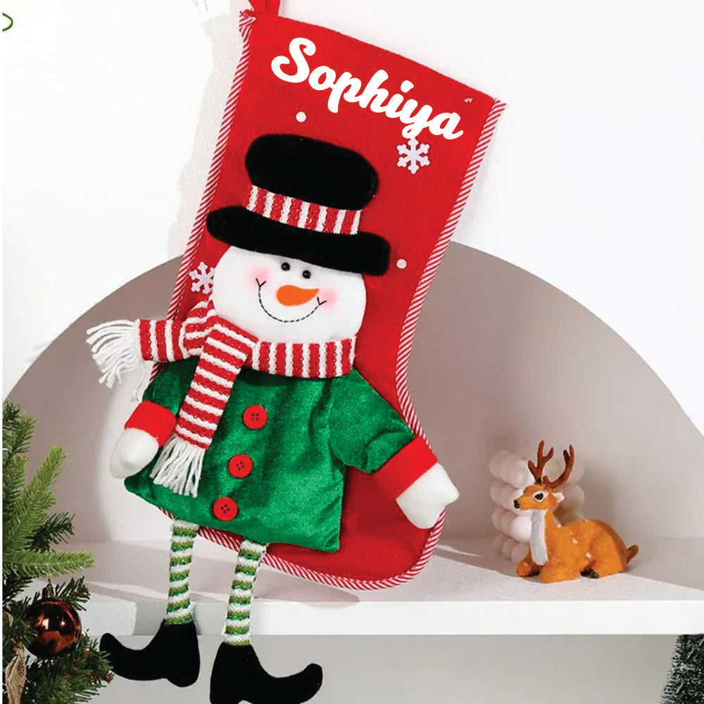 Dangling Legs Stocking - Snowman’s Delight