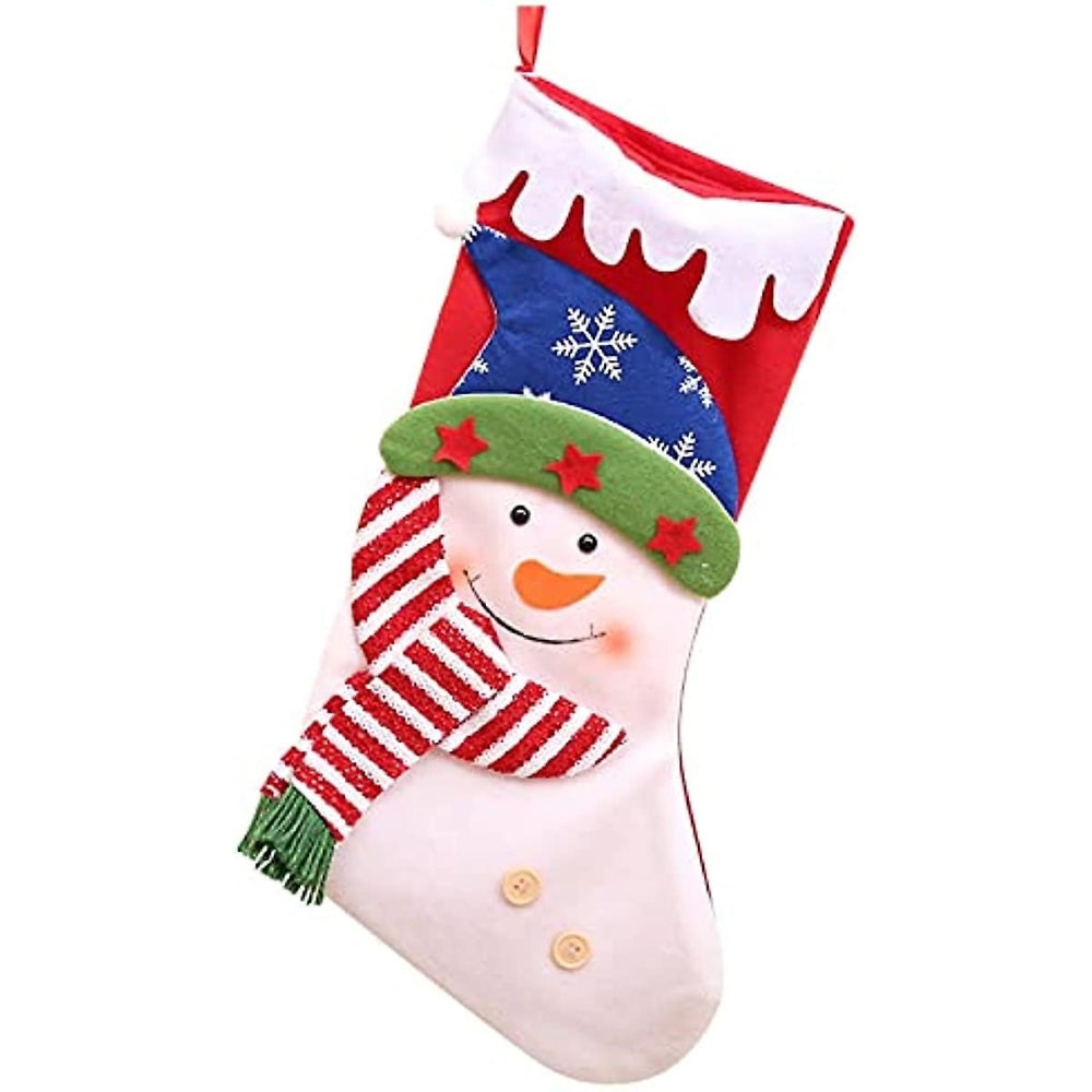 Snowy Scallop And Muffler Stockings - Snowy Snowman