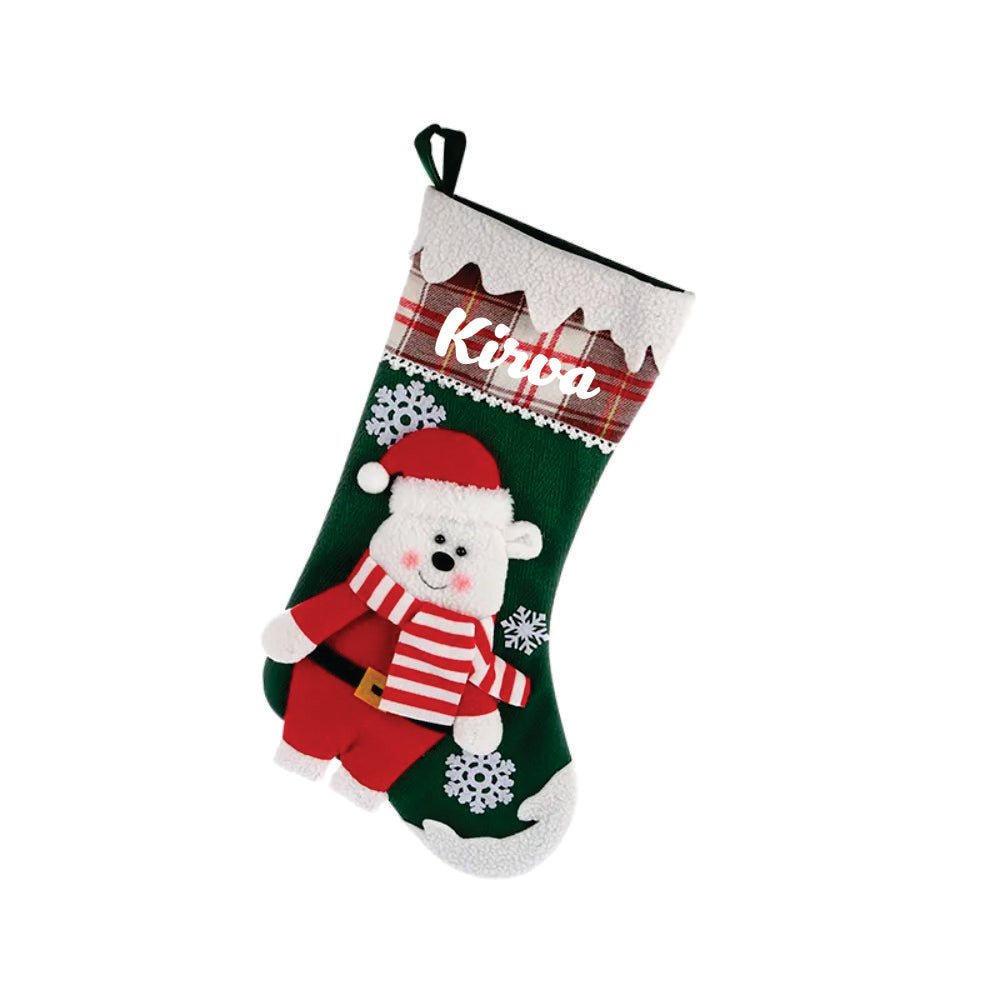 Snowflake Magic Stocking - Snowman