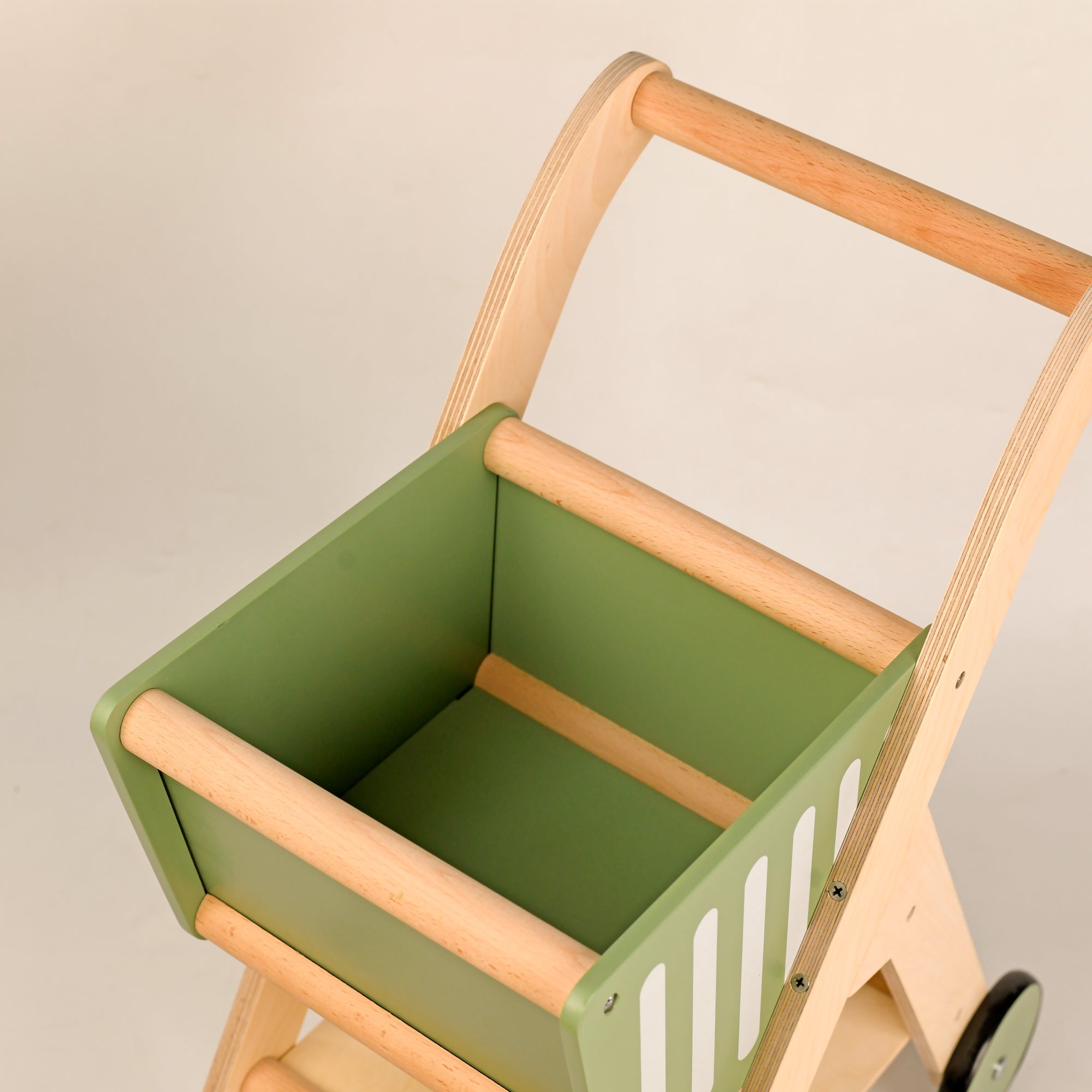 Shop 'N' Roll - Educational Wooden Toy Role Play Grocery Store Shopping Trolley | Boys Or Girls Pretend Play Supermarket Playset