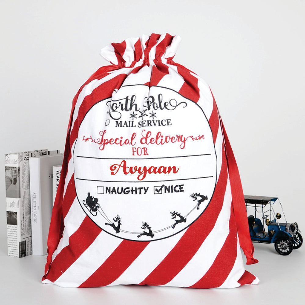 North Pole Naughty Nice - Christmas Sacks