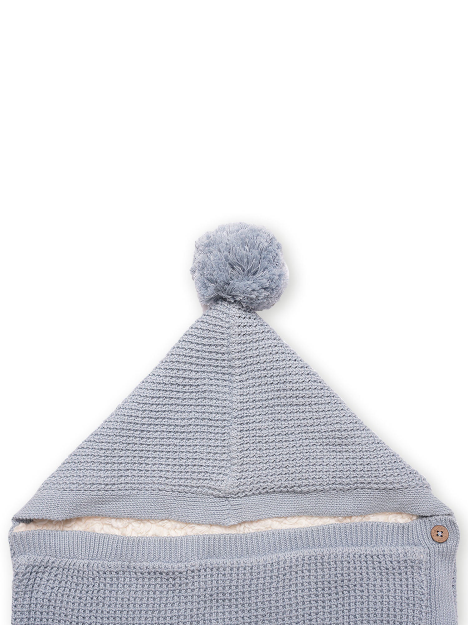 Snow Frost - Organic Cotton Blue Cocoon Blanket for Babies - Totdot