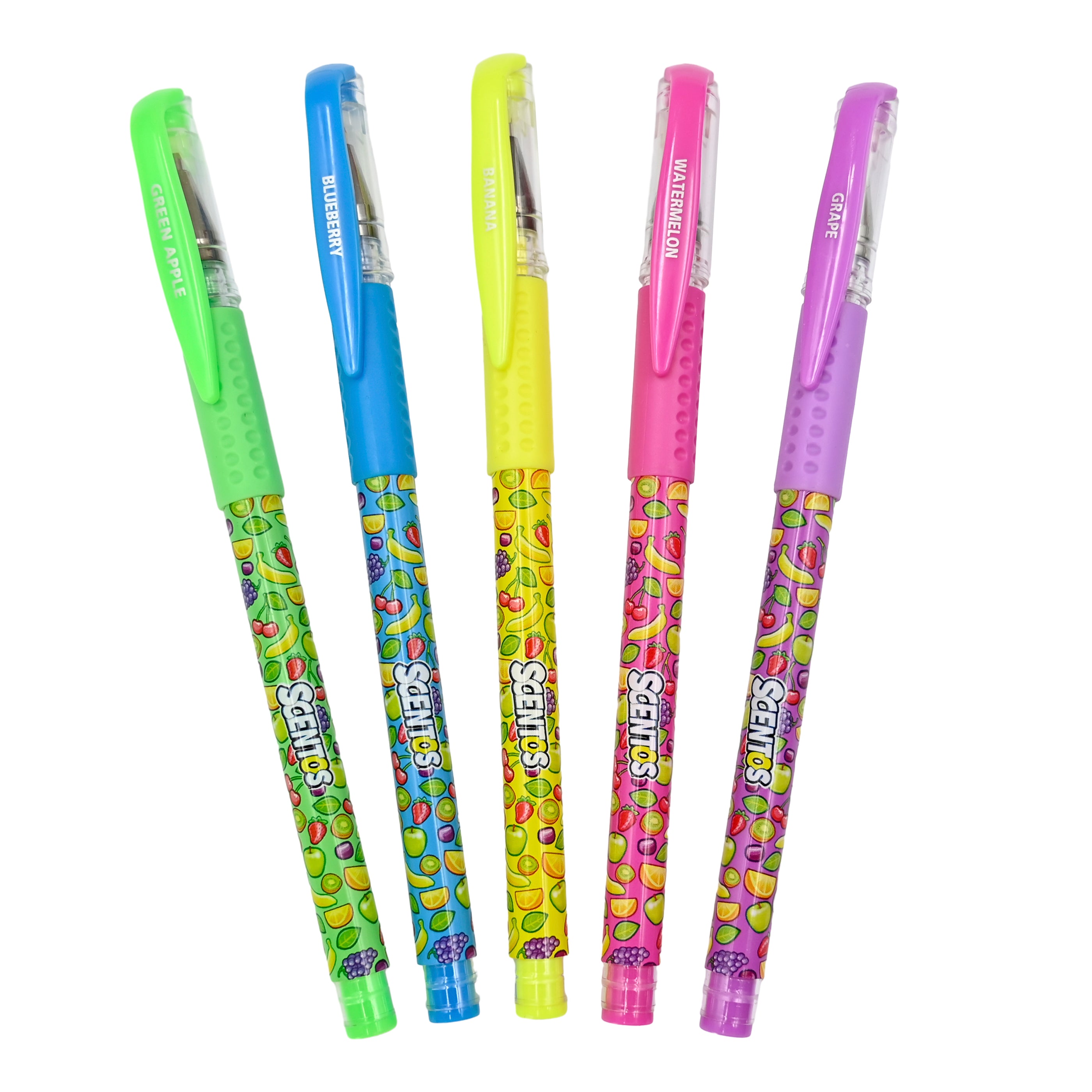 Scented NEON GEL PENS, pack of 5