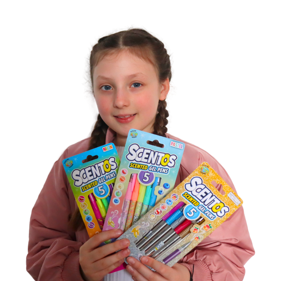 Scented NEON GEL PENS, pack of 5