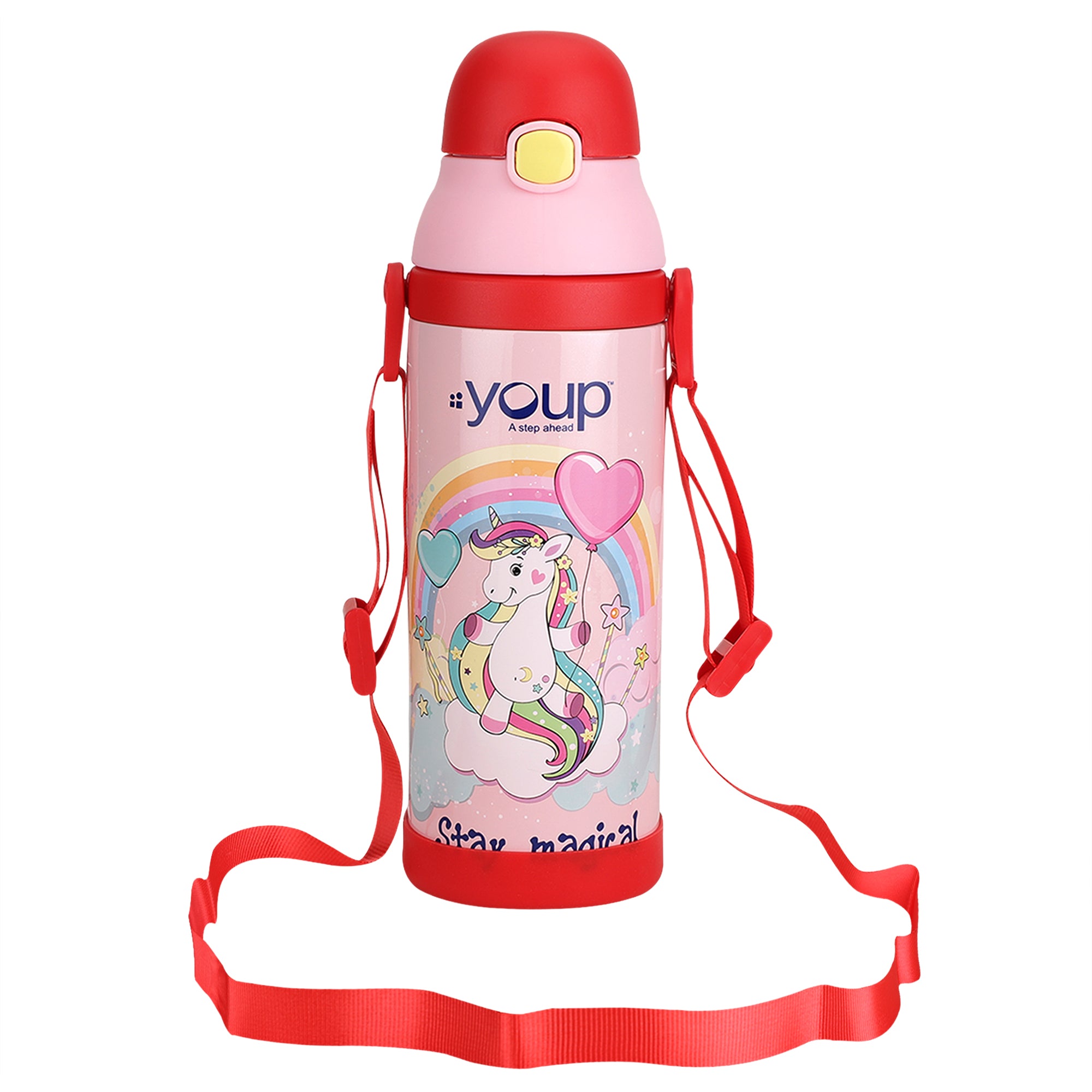 Stainless Steel Unicorn Theme Kids Insulated Sipper Bottle Winner - 500 Ml