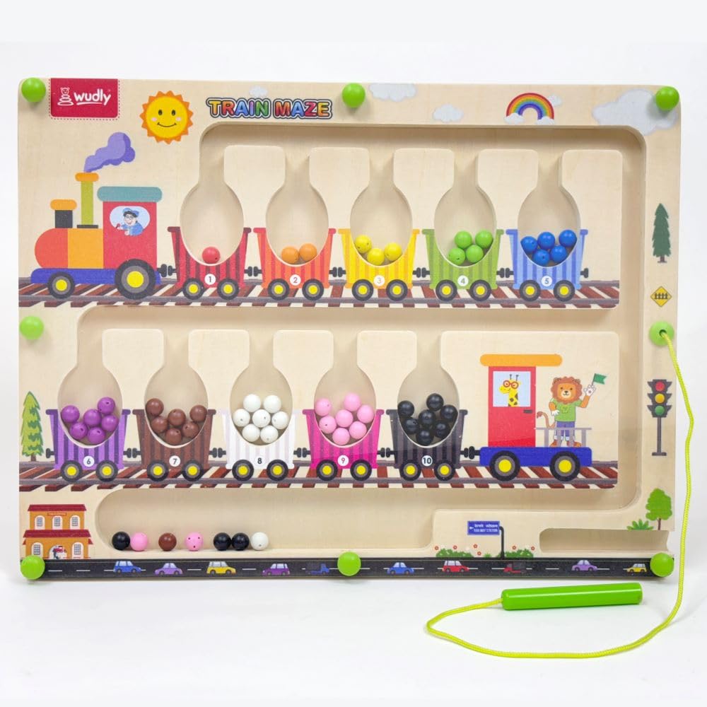 Magnetic Train Maze Board