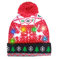 Nordic Reindeer Knit LED Beanie