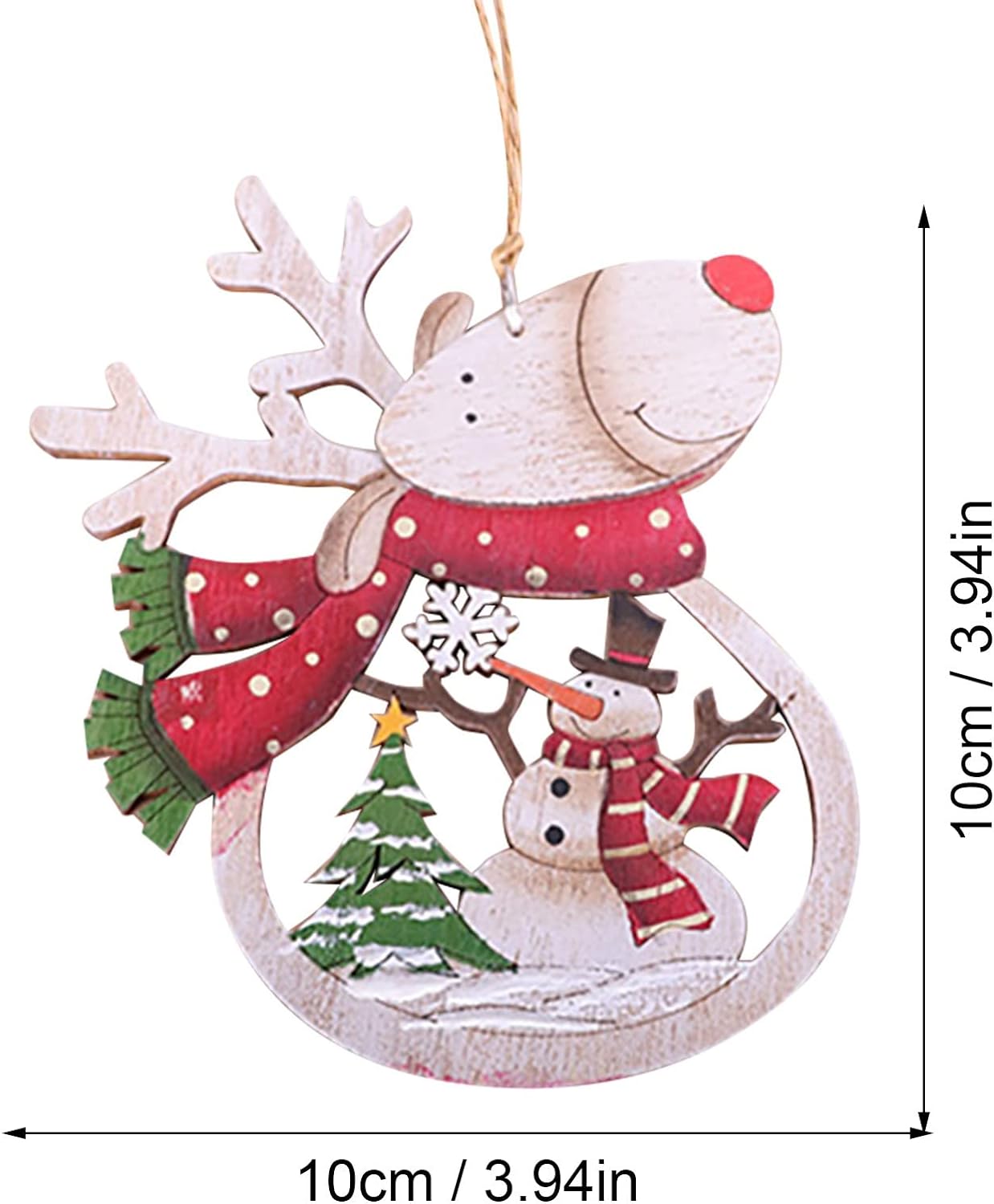 Rustic Rudolph Ornament - Snowman