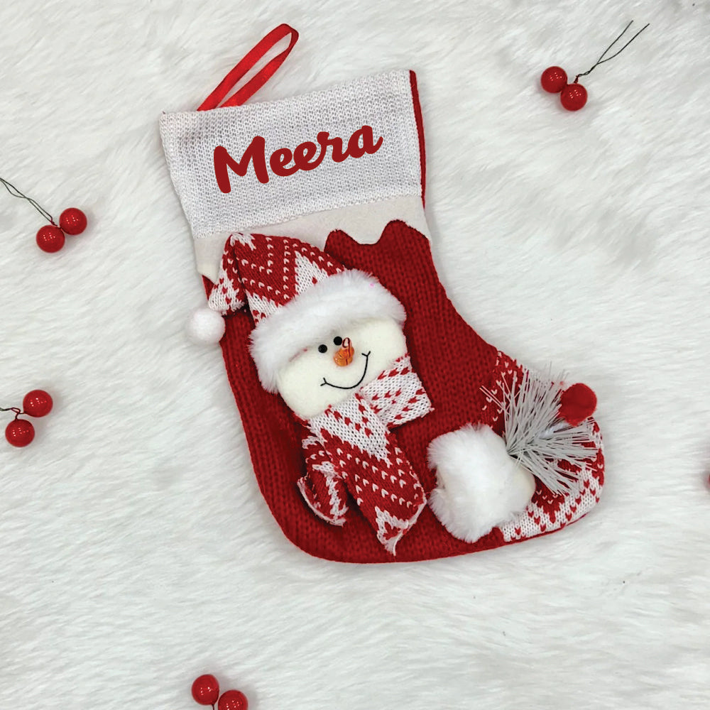 Crochet Comfort Mini Stocking - Snowman