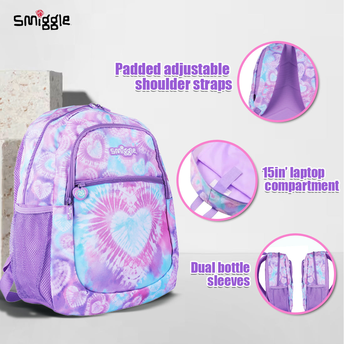 I Heart Classic Backpack Lilac