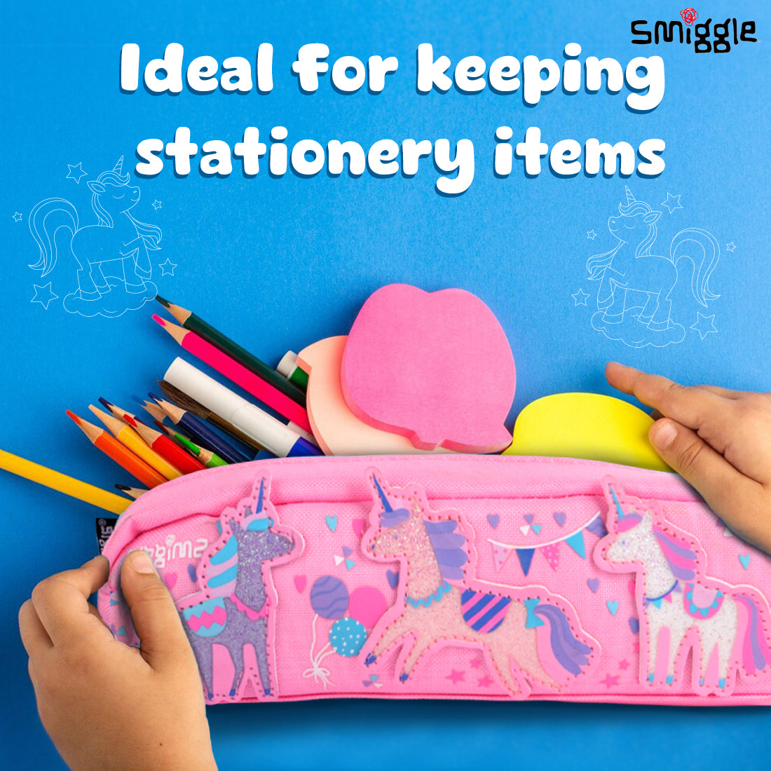 Glide Teeny Tiny Character Pencil Case Pink