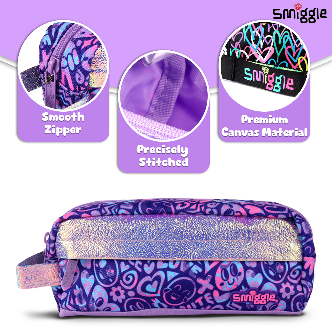 Vivid Essential Pencil Case Lilac