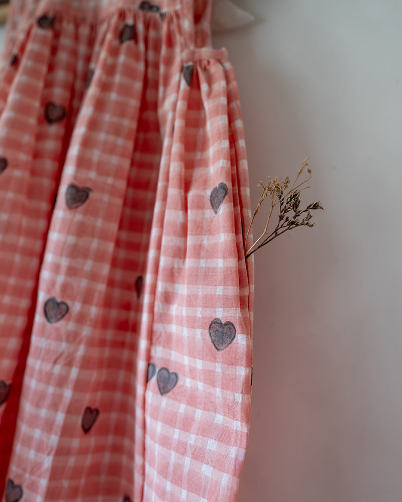 Nightgown - Peach Baked with Love print