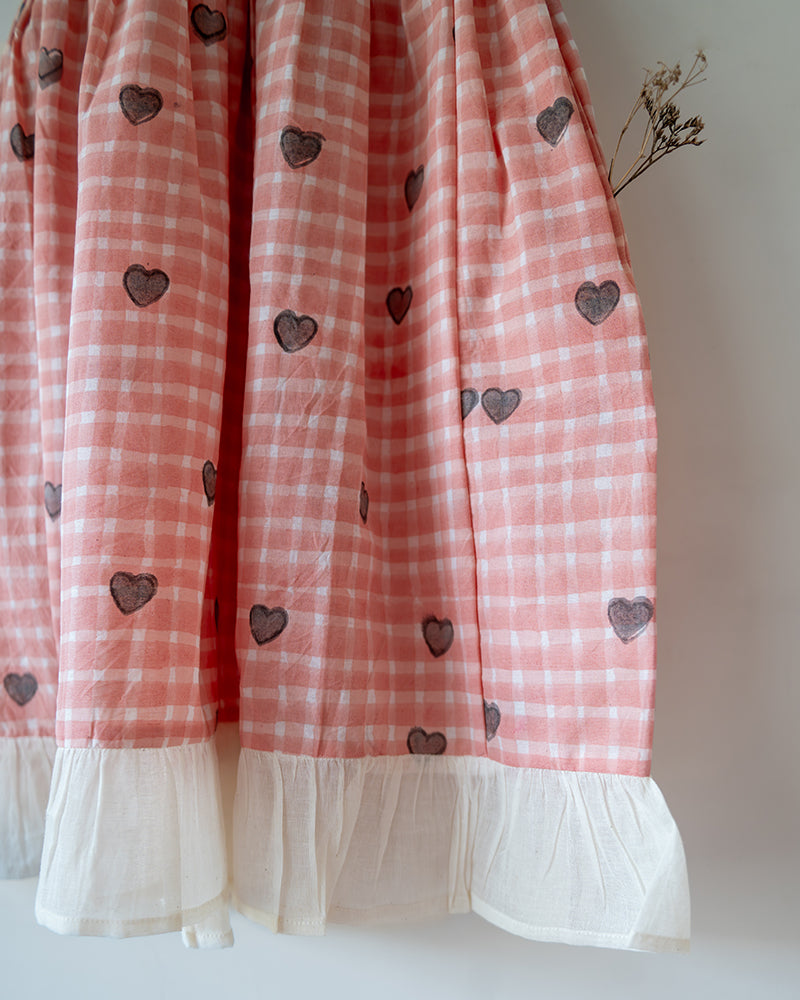Nightgown - Peach Baked with Love print