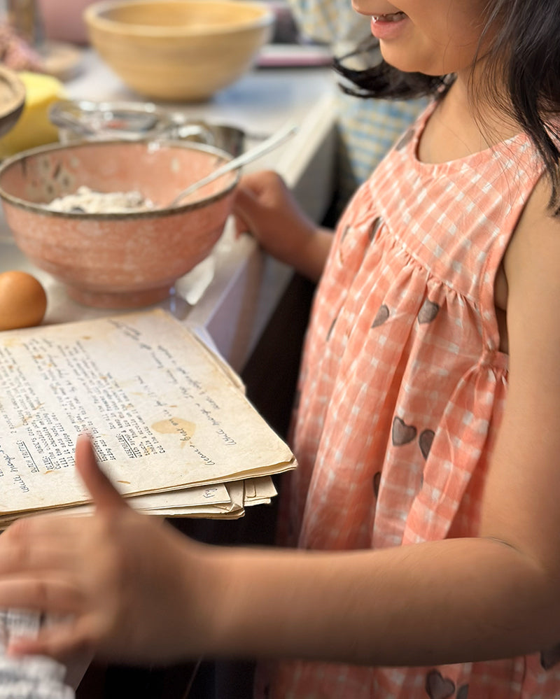 Nightgown - Peach Baked with Love print