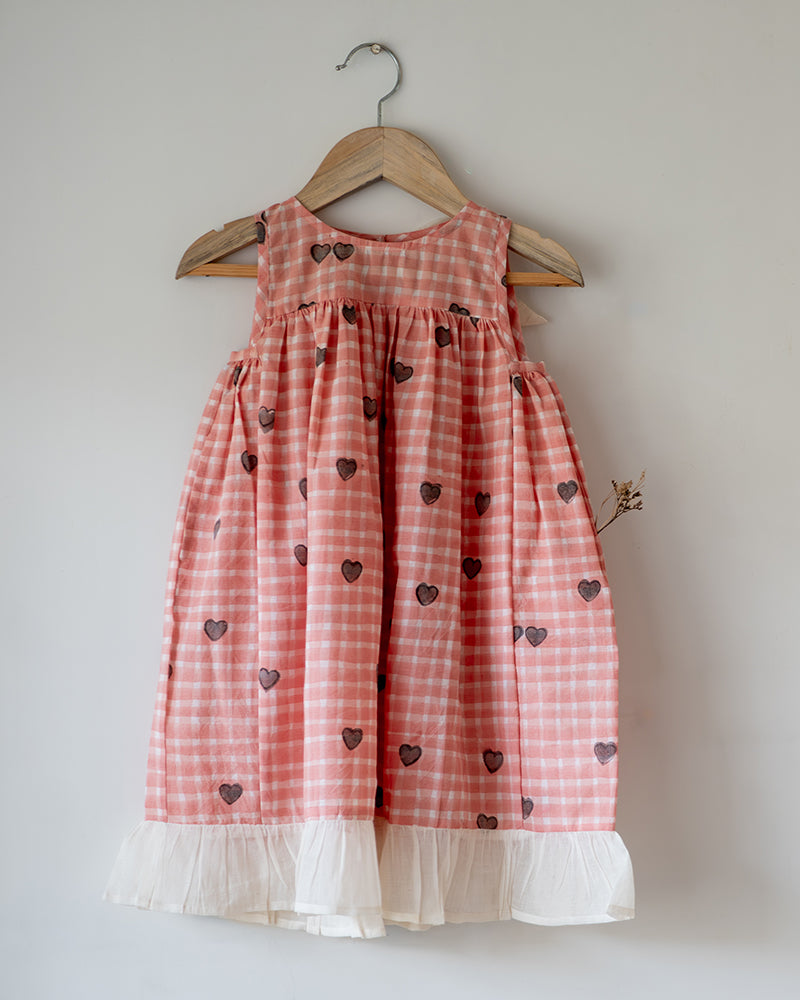 Nightgown - Peach Baked with Love print