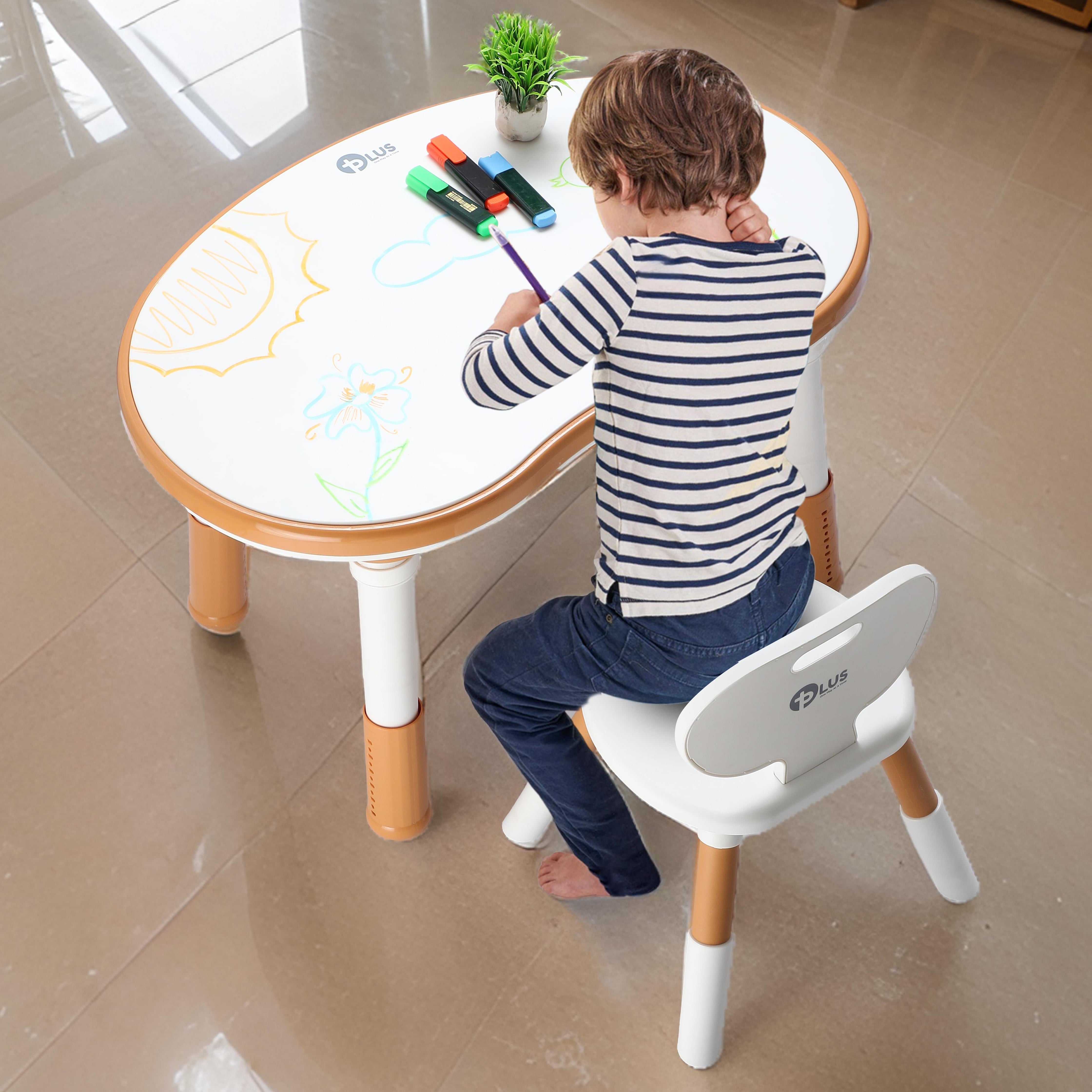 Blocks cum Sensory Table with chair - Brown color