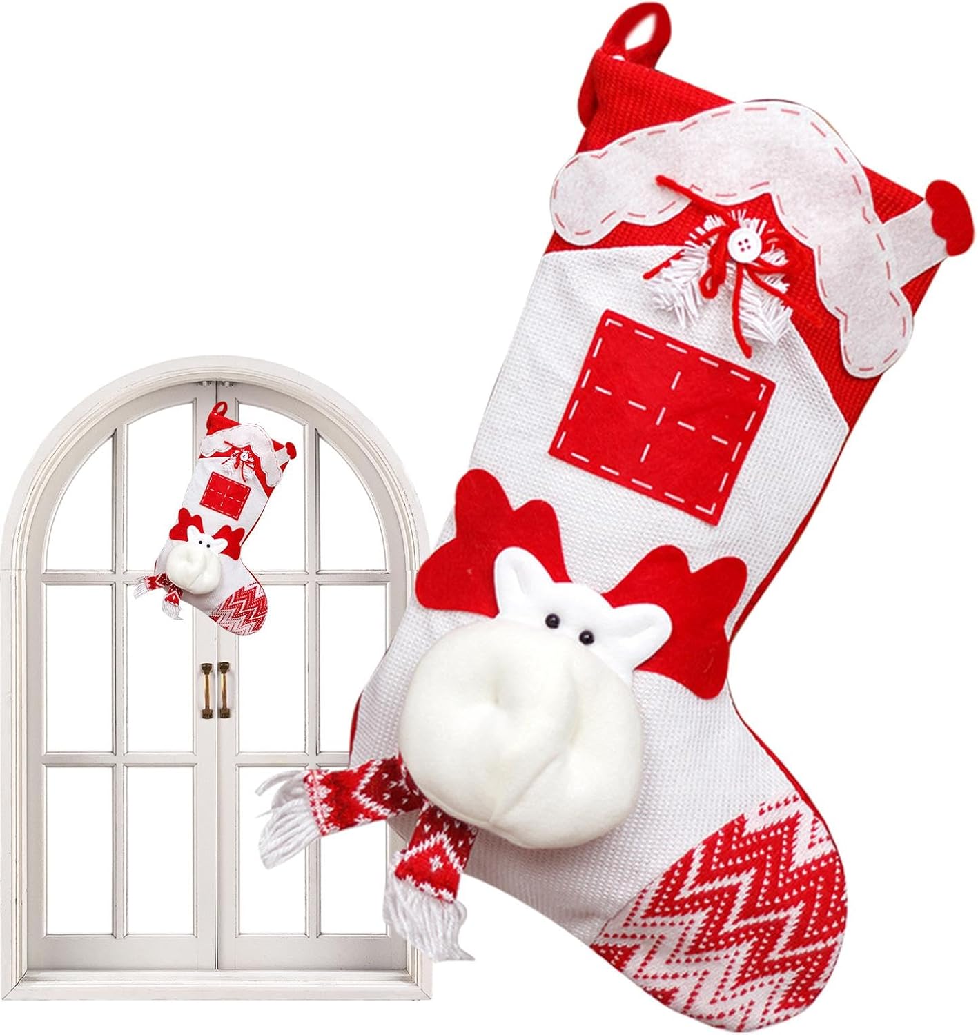 Nordic Knit Stocking -Reindeer