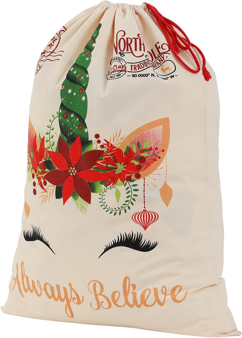 Unicorn With Flowers - Christmas Sacks