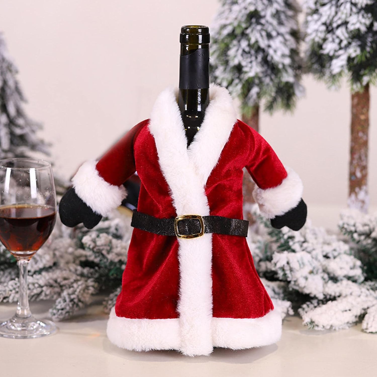 Mr & Mrs. Santa Wine Bottle Covers - Set of 2