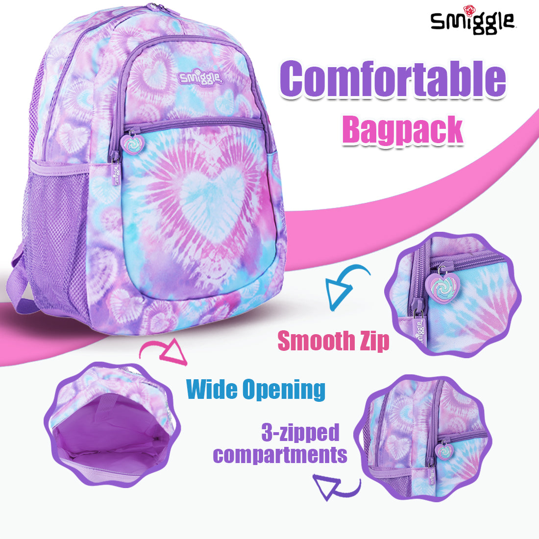 I Heart Classic Backpack Lilac