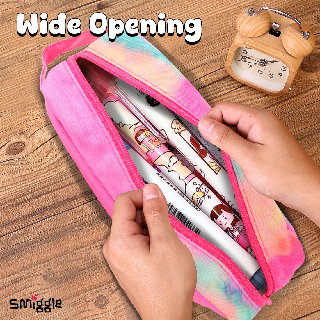 Vivid Essential Pencil Case Pink