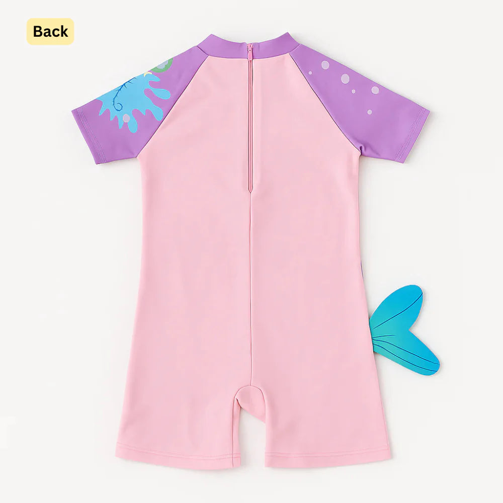 Dreamy Mermaid Swimsuit Set with Cap