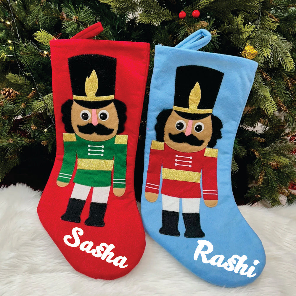 17" Nutcracker Large Stocking - Set of Two