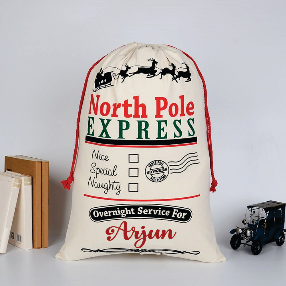 North Pole Express - Christmas Sacks