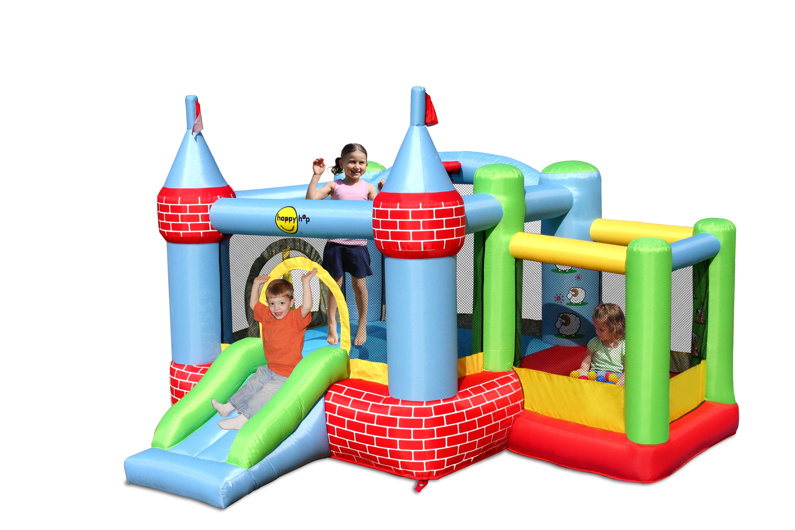 Castle Bouncer With Farmyard Ball Pit