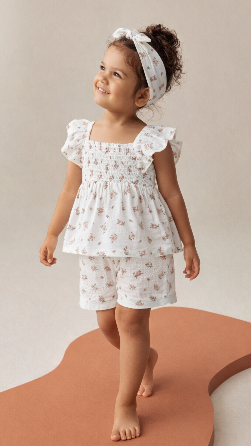 Smocked Meadow Muse White
