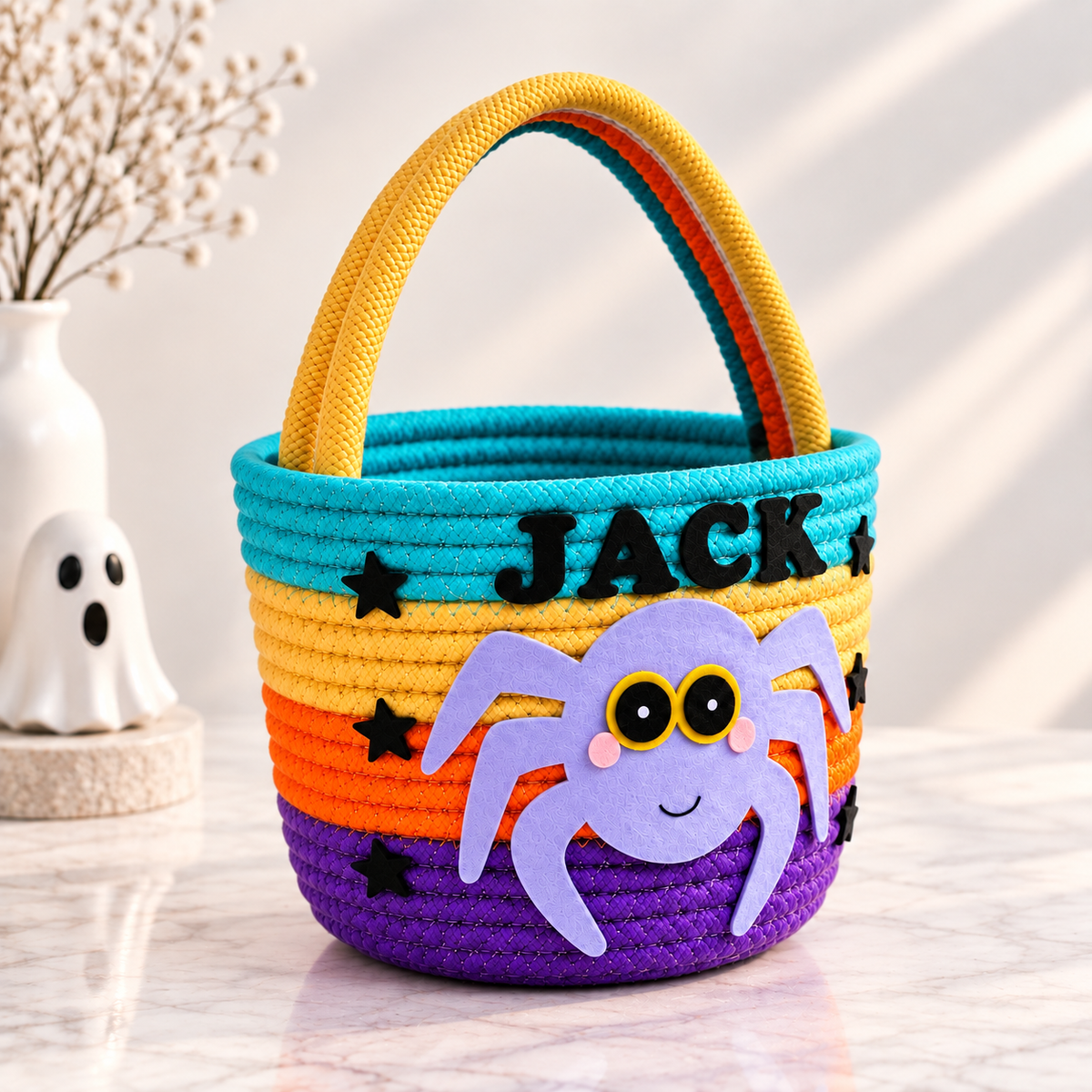 Personalised Creepy-Cute Spider Treat Basket