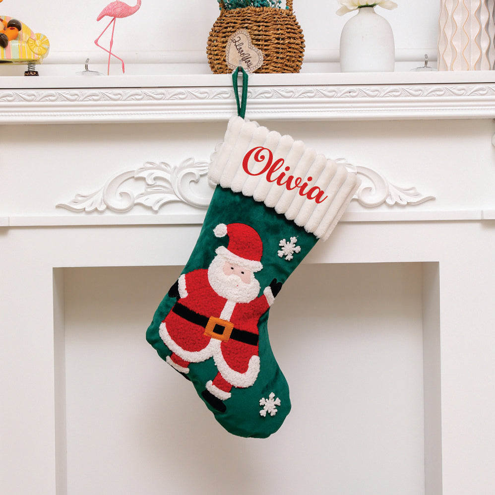 Santa and Frosty Festive Stocking - Happy Santa