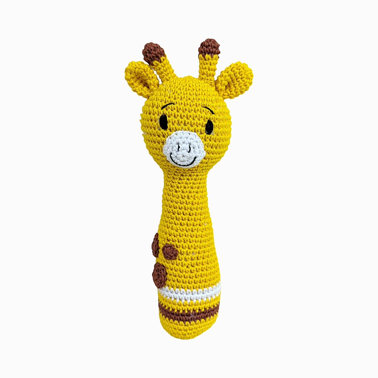 Giraffe Giggles Hand Rattles - Handmade Crochet Baby Toys